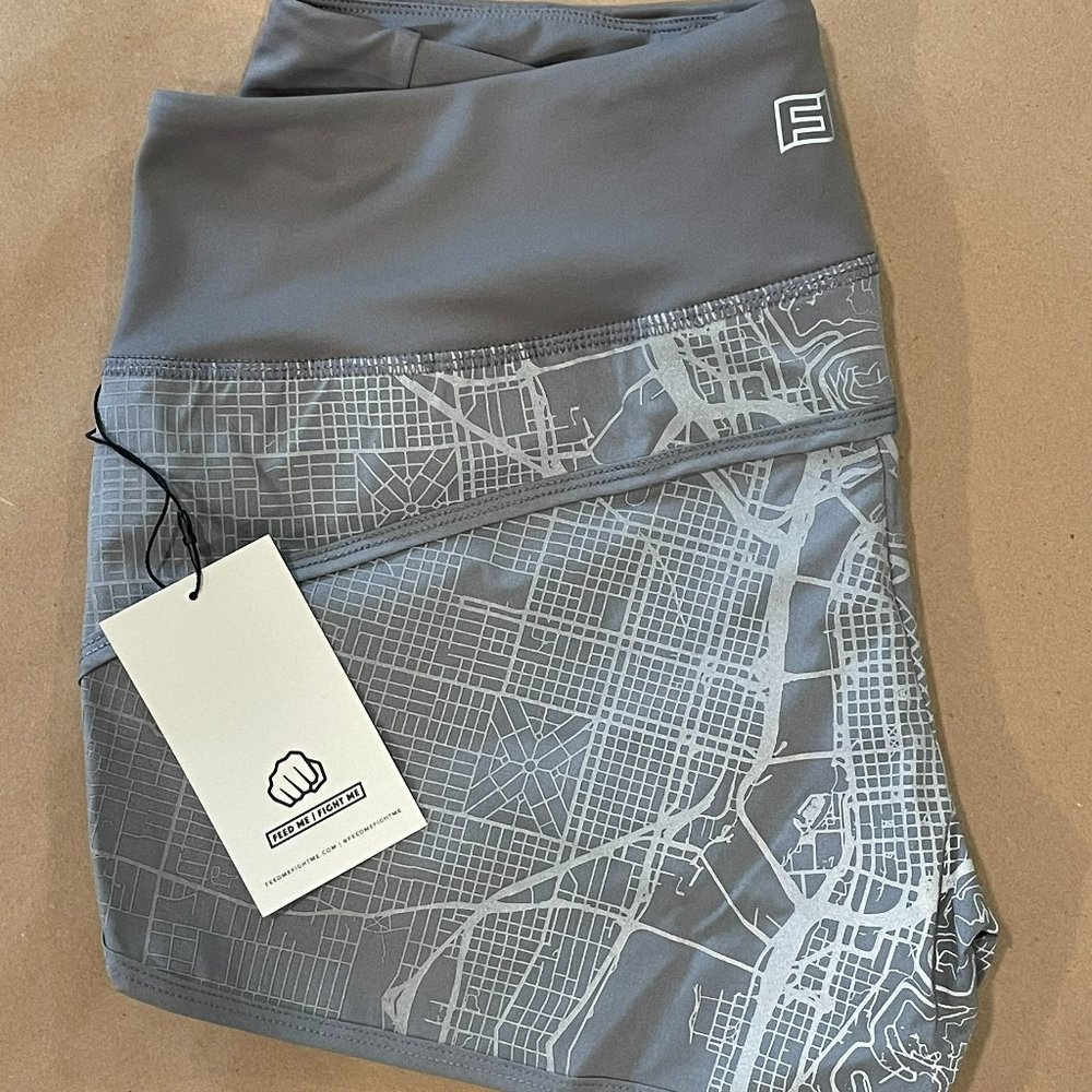 NWT Feed Me Fight Me Reflective Running Shorts size Small